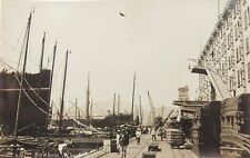 RARE c1910 - 1920 / Hong Kong, Kowloon Wharf / Unused RPPC Real Photo Postcard. picture
