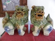 Shisa Foo Dog Okinawa H22cm 8 Inch Pottery Ornament No Accessories Used picture