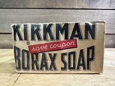 VINTAGE NOS KIRKMAN BORAX SOAP BAR UNUSED COLGATE PALMOLIVE PEET CO ADVERTISING picture