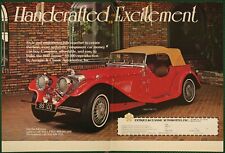 Antique & Classic Auto 1937 Jaguar SS100 Reproduction Vintage Print Ad 1983 picture