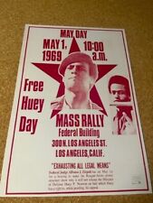 Free Huey P. Newton 1969 May Day Black Panthers Rally Poster 12x18 picture