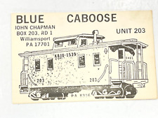 Vintage QSL Card Ham CB Amateur Radio Blue Caboose John Chapman Williamsport PA picture