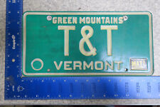 Vermont Vanity License Plate Tag VT 1985 85 T&T And TNT Ititials picture