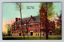 Antigo WI-Wisconsin, High School, Antique, Vintage Souvenir Postcard picture