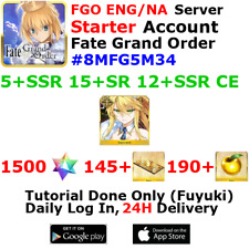 [ENG/NA][INST] FGO / Fate Grand Order Starter Account 5+SSR 140+Tix 1530+SQ #8MF picture