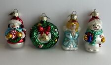 Thomas Pacconi Blown Glass Christmas Ornaments Lot Of 4 picture