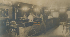 C.1900 SLATINGTON, PA PENNSYLVANIA BAR CIGARS PILED GLASSES STAUFFER PHOTO F6 picture