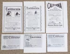 Lot of 6 - 1920s/30s CALIFORNIA Print Ads Panama Pacific & Panama Mail Lines B1C picture