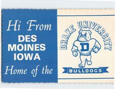 Postcard Home of the Drake University Bulldogs Hi From Des Moines Iowa USA picture