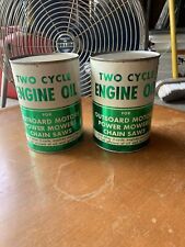 2 Vintage UNOPENED Quart Cans of  2-CYCLE Engine Oil See Photos, No Brand Nice picture