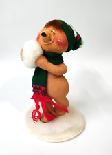Vintage Annalee Doll Christmas Santa Bear with Snowball 10
