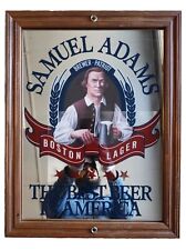 Vintage Samuel Adams Boston Lager Mirror Sign Beer Advertising Collectible Bar picture