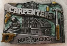 Vintage Siskiyou 1983 Belt Buckle Carpenters Built America  picture