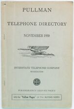 Vintage 1950 Pullman WA Interstate Telephone Company Directory Phone Book picture