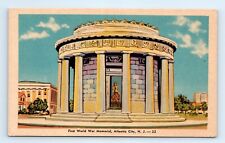 1922 First World War Memorial Atlantic City NJ Postcard picture