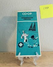 VINTAGE CO-OP Road Map Of Washington And Oregon picture