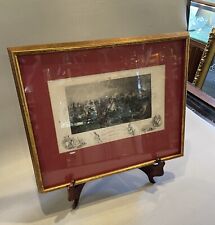 19th Century Charge at Waterloo Hand Colored Framed Print Napoleon France  picture
