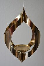 Mid Century Candleholders Mascot International 1970's Origami Swirl brass candle picture