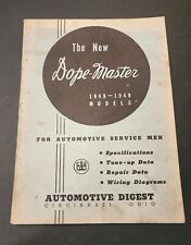 Vintage 1948-1949 The New Dope-Master Automotive Car Service Manual Guide G9 picture