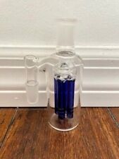 18MM BLUE CLEAR HOOKAH WATER PIPE ASH CATCHER 4ARM TREE PERC 90DEGREE picture