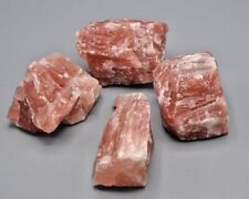 Pink strawberry Calcite Rough Stone, Raw Crystal Specimen, Healing Chakra Stone picture
