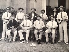 Antique Group Photo Tennis India Johnston and Hoffman Calcutta Rare picture