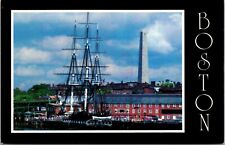 U.S.S.Constitution Charlestown Navy Yard Ship Postcard Chrome Unposted A1240 picture