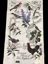 KayDee 100% Handprints Pure Linen Birds and Flowers Of New England picture