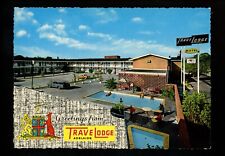 Motel Hotel Postcard Australia Adelaide TraveLodge pool cars chairs umbrellas picture