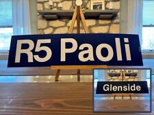 SEPTA Regional Rail Railroad Subway Retired Sign R5 Paoli / Glenside picture
