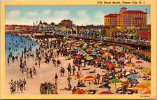 10th Street Beach, Ocean City, New Jersey, Vintage Postcard picture