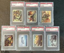 1950 Topps Freedom’s War 7 Different Card Lot All PSA Encased Rare Combat Graded picture