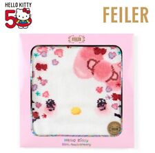 50th Anniversary FEILER x Sanrio Hello Kitty Handkerchief Chenille weave Limited picture