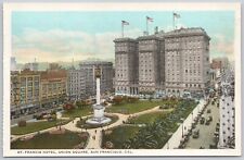 San Francisco California White Border Postcard St. Francis Hotel & Union Square picture