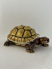 Jeweled Tortoise Trinket Box By Ciel. Handmade with Swarovski Crystals picture