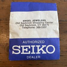 Vintage Engel Jewelers Old Saybrook CT Connecticut Authorized Seiko Watch Dealer picture