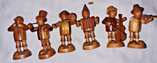 Vtg Erzgebirge ? Wooden Miniatures Band Musicians   - 2.5” Tall picture