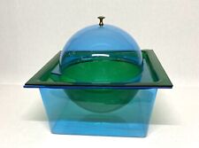 Vintage MCM Lucite 3 Piece Domed Buffet Serving Dish Cold meal Serveware picture