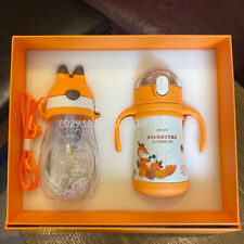 Starbucks 2021 China Autumn Forest Baby Straw Bottle 2 Cups Kids Gift Box Set  picture