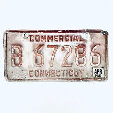 1981 United States Connecticut Base Commercial License Plate B 67286 picture