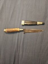 Fine early 20th C. German? stag handled hunting knife & Sheath picture