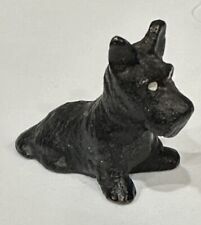 Vintage Hubley ? Cast iron Metal Black Scotty Scottish Terrier Dog Figure picture