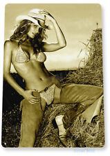 TIN SIGN Hay Stack Metal Décor Art Pin-up Cowgirl Chaps Farm Girl Bar Pub A803 picture
