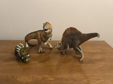 Lot of 3 Schleich Dinosaurs Tyrannosaurus Rex/T-Rex, Spinosaurus Styracosaurus picture