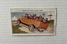 We're Out For A Good Time Auto Comic Bamforth Comic Dugald Divided Back Postcard picture