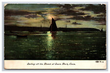 Sail Boat Off The Beach Of Savin Rock, Connecticut CT Postcard picture