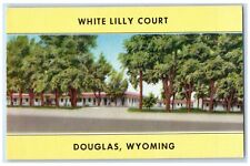 c1940 White Lilly Court Exterior View Building Douglas Wyoming Vintage Postcard picture