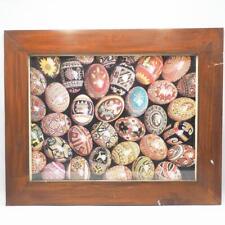 Vintage Framed Print Pysanky Painted Easter Eggs 17x21 picture