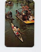 Postcard Flower-Decked Boats Canals Floating Gardens Xochimilco Mexico City picture