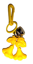 Vintage 1980s Plastic Charm Cute Flower Yellow 80s Charms Necklace Clip On Retro picture